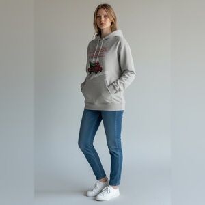 Hallmark Channel Unisex #1 Fan Graphic Hoodie Cozy Gray Sweatshirt Size XXL